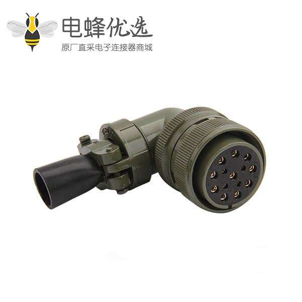 MS3108A28-20S工防防水连接器14芯弯管航空插头