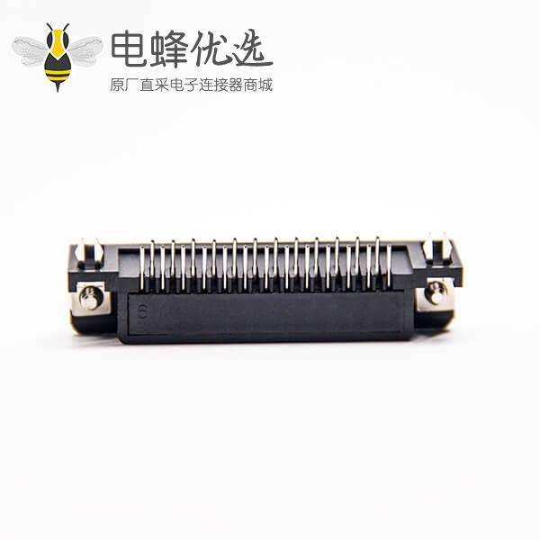 d sub 25pin连接器90度公头铆锁式插板接PCB板