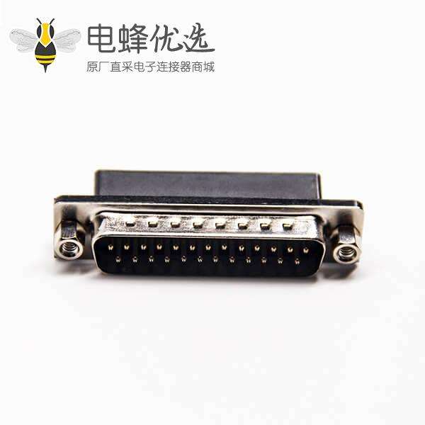 d sub 25pin连接器90度公头铆锁式插板接PCB板