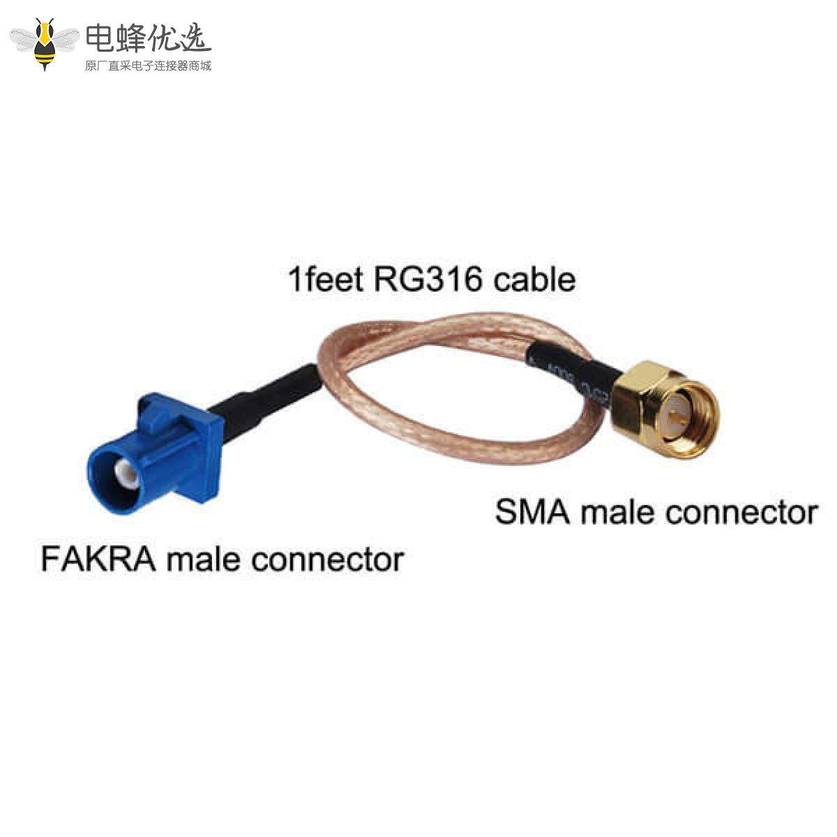 Fakra公头C型连接器转sma公头组装线