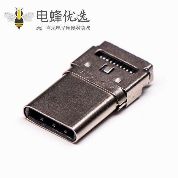 usb type c端口沉板式公头贴板接PCB板