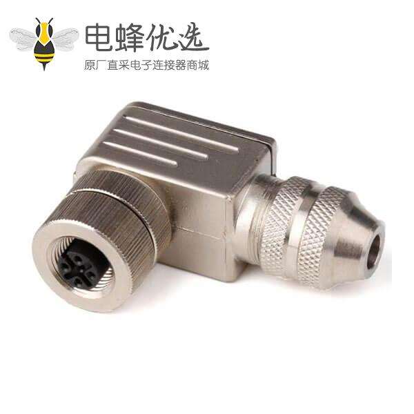 怎样区分M12弯头连接器插头的针脚？