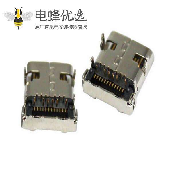 USB连接器3.1前插后贴 PCB板端