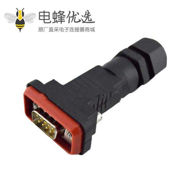 防水d sub 9 公头连接器焊线组装连接器