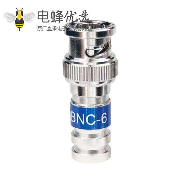 bnc连接器接口端子挤压型接RG6