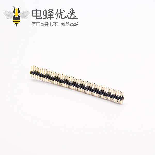 2.0mm排针单塑双排连接器80pin直式180度穿孔