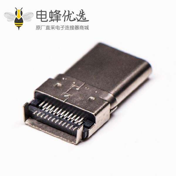 usb type c端口沉板式公头贴板接PCB板