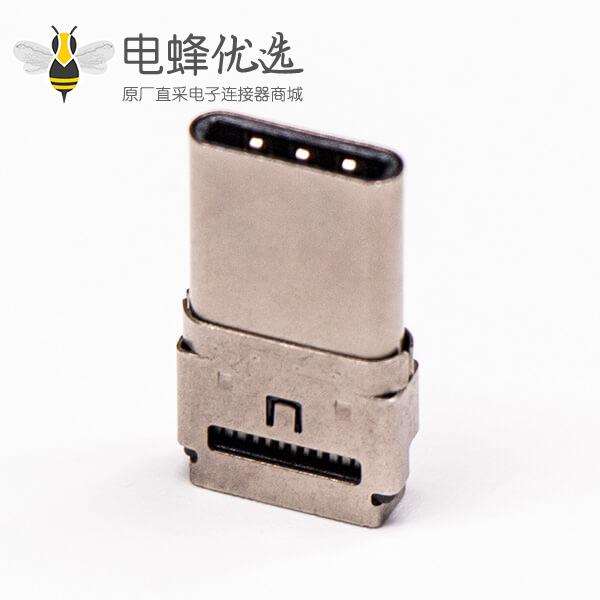 usb type c端口沉板式公头贴板接PCB板