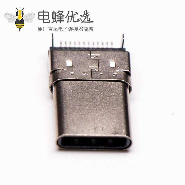 usb type c端口沉板式公头贴板接PCB板