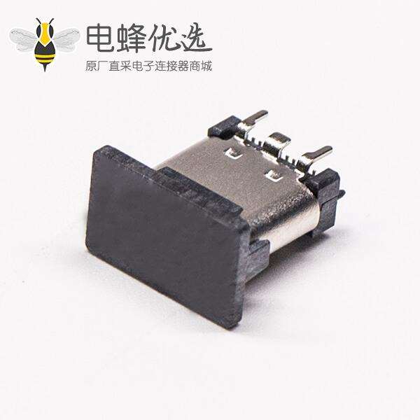 USB Type C母座封装直立式母头连接器SMT接PCB板