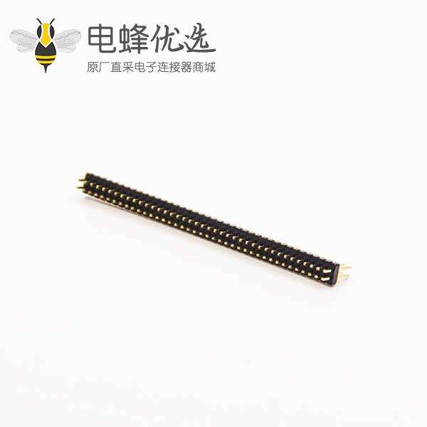 双排直插1.27针2×40PIN直式180度双排穿孔式