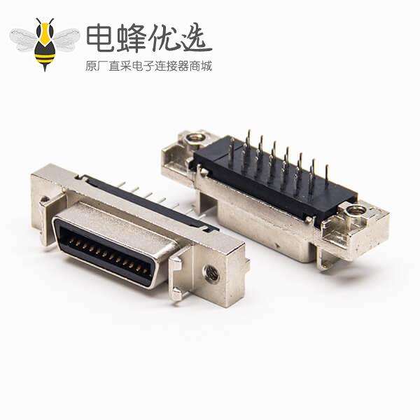 SCSI连接器26pin直式母头穿孔式接PCB板