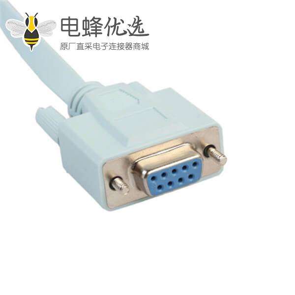 DB9 转RJ45 线材白色连接器