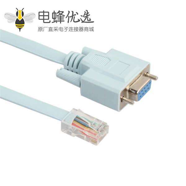 DB9 转RJ45 线材白色连接器