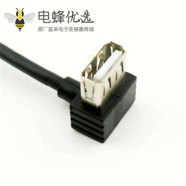 D-sub 9转 USB 2.0 A线材连接器