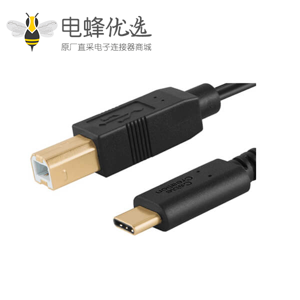 USB3.1 type C公转USB 2.0 Type B 公线材镀金一米