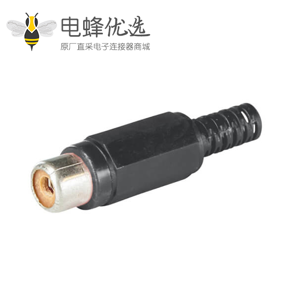 RCA接头AUX公头直式金属外壳接线