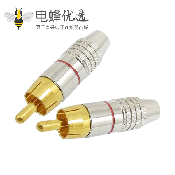 电脑RCA接头公头直式75ohm线端连接器