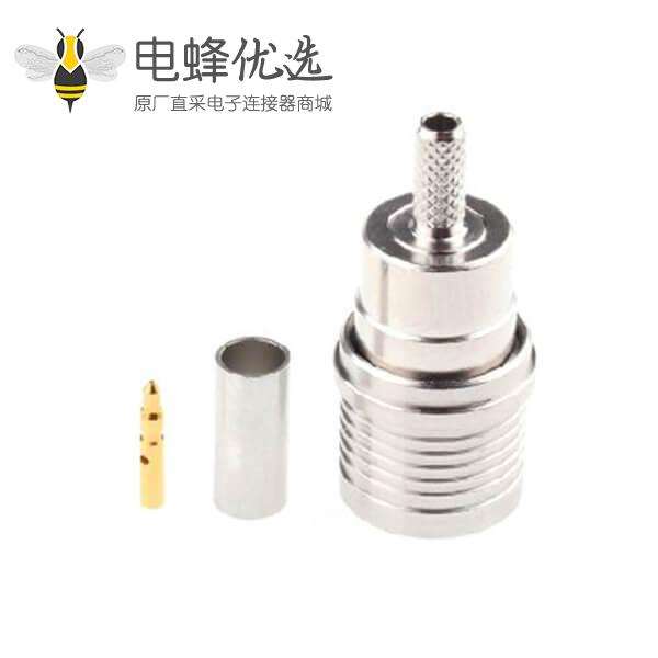 QMA连接器插头压接端接50Ω电缆安装座用于RG188