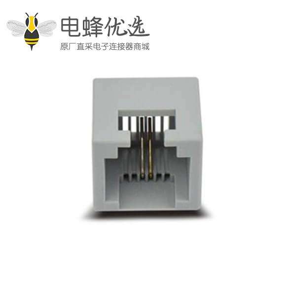 网口插座RJ45 RJ11母座6P2C电信设备插座母座非屏蔽不带灯