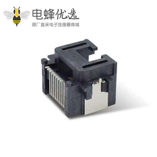 RJ45网络插座沉板A款腰带式非屏蔽不带灯