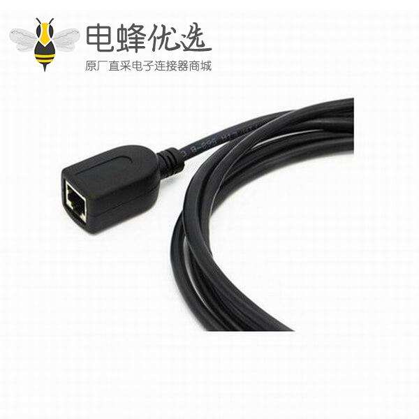 RJ45公对母延长线 网络线纯铜cat5宽带5类0.3米长线