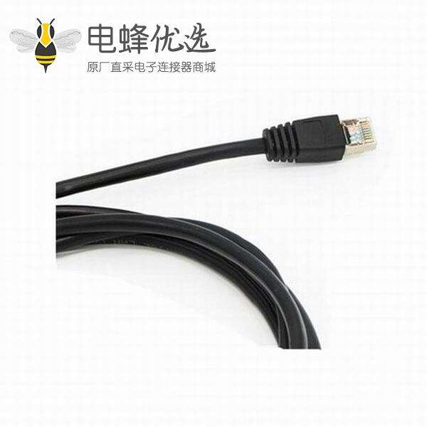 RJ45公对母延长线 网络线纯铜cat5宽带5类0.3米长线