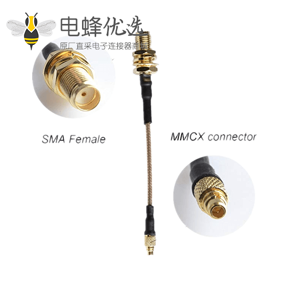 SMA射频线缆接SMA母头转MMCX公头RG316组装线