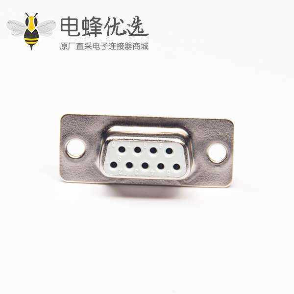 D-sub 9PIN 母座白胶冲针180度插板 X4