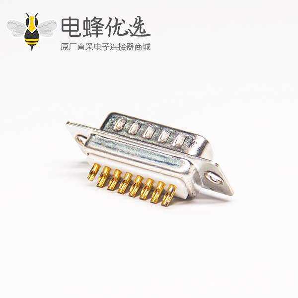 优质的D SUB连接器直式镀金车针光孔铆合焊接式接线