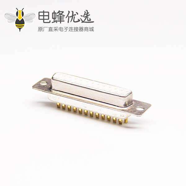 高质量D-sub连接器直式母头焊接式接线白色胶芯