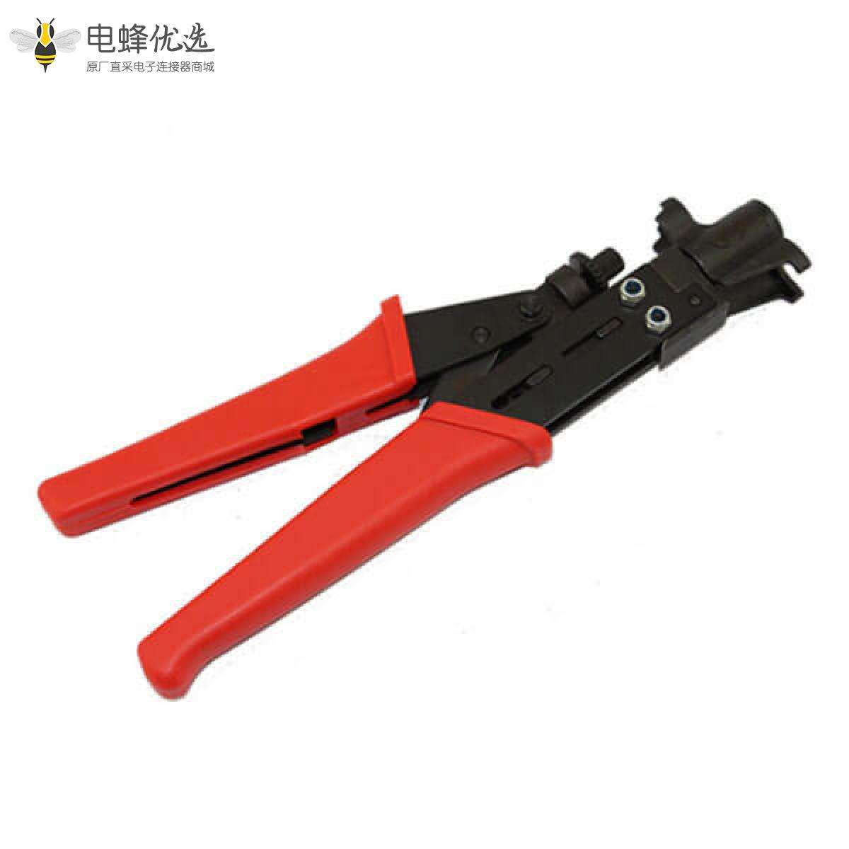 剥线钳子红色同轴线缆剥线钳适用于RG6, RG59