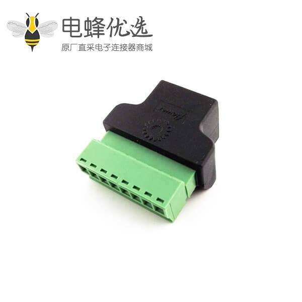 RJ45母头转端子 接线网络对接RJ45 网口转8PIN端子