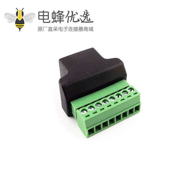 RJ45母头转端子 接线网络对接RJ45 网口转8PIN端子