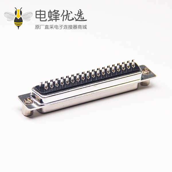 37 pin D-sub连接器 母座前铆焊线