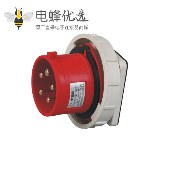 工业插座 IEC60309 16A 5芯 IP67防水 380V-415V