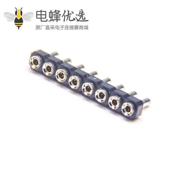 单排圆孔连接器8PIN直式排母长4.44mm插板式间距2.0mm3pcs