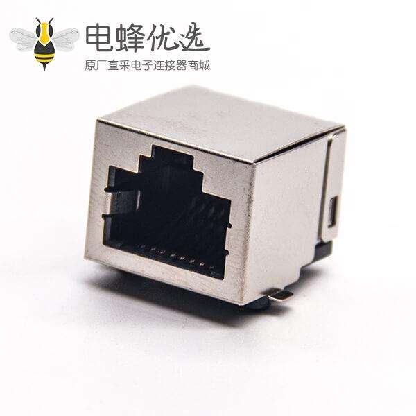 模块rj45连接器弯式屏蔽插座SMT接PCB板