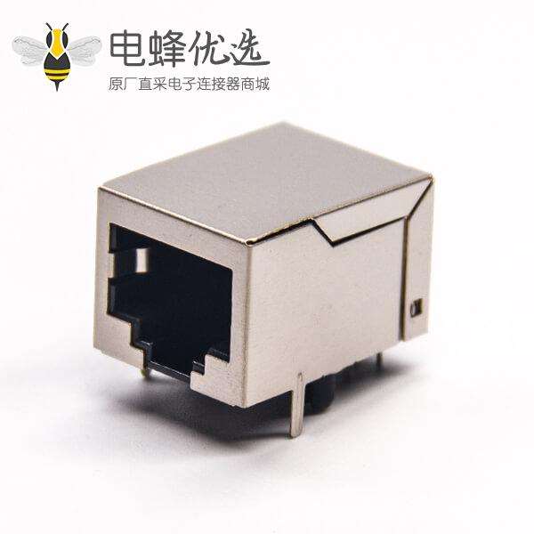 RJ45单网口模块化全屏蔽网络接口DIP接PCB板8p8c