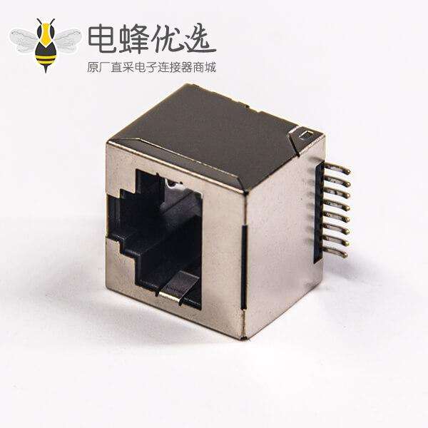 rj45网络接口直通SMT接PCB板不带灯连接器