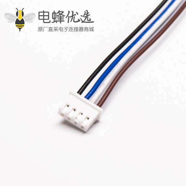 M12 4芯插座公头后锁板焊线 AWG24 to 4Pin Terminal 50CM Length