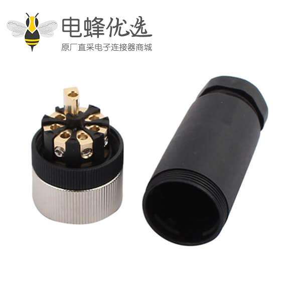 M12 8芯母头连接器直式塑料装配式插头 10PCS