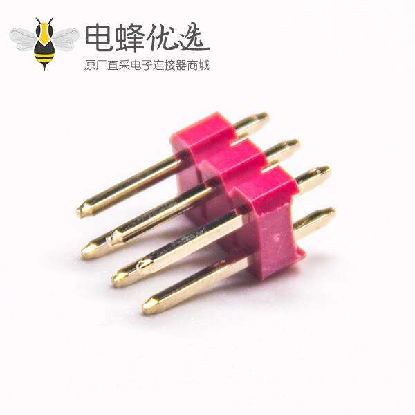 双排 6针连接器直式插板间距2.54mm红色塑胶10pcs
