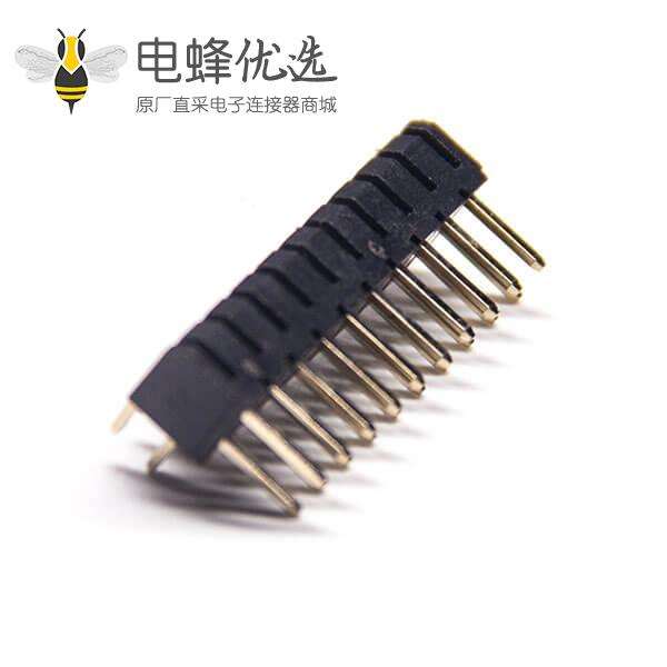 2.0双排针90度单塑20Pin穿孔塑高4.0mm 5pcs