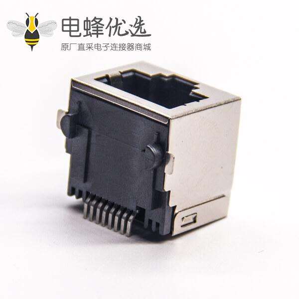 模块rj45连接器弯式屏蔽插座SMT接PCB板