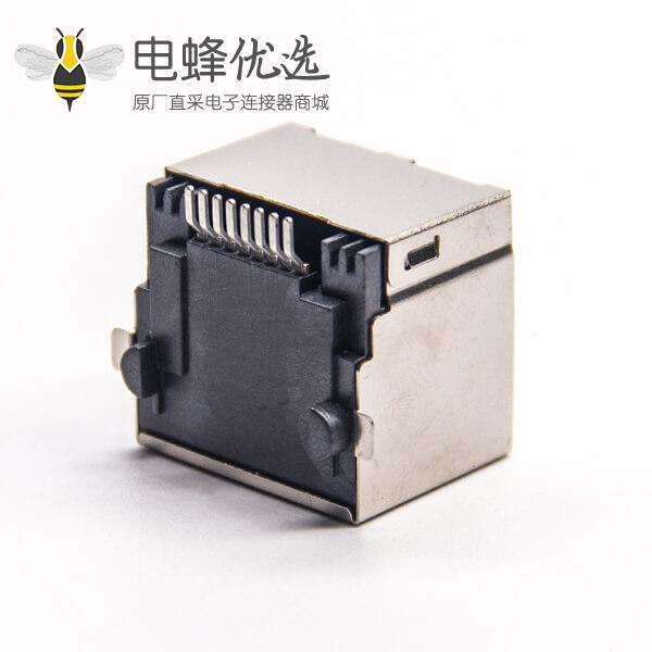 模块rj45连接器弯式屏蔽插座SMT接PCB板