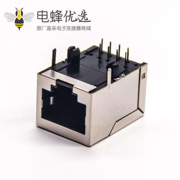 RJ45单网口模块化全屏蔽网络接口DIP接PCB板8p8c