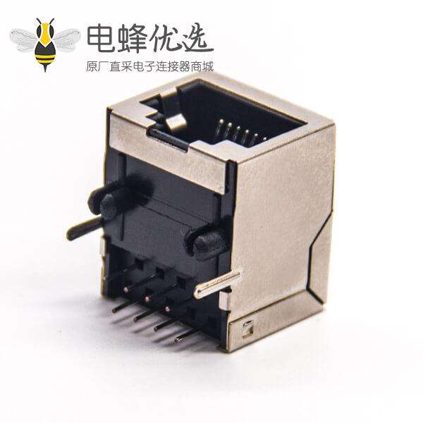 rj45封装pcb插板90度带屏蔽不带灯网络接口