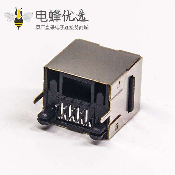 rj45网络连接器不带灯180度8p8c单口插PCB板