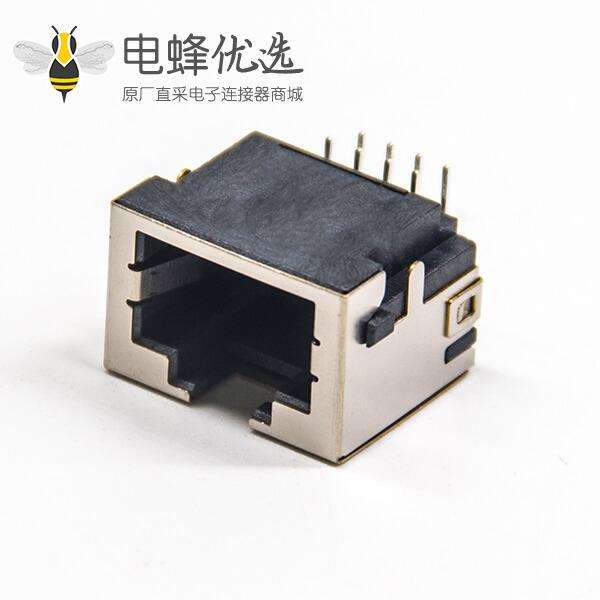 rj45 沉板插pcb板弯式90度带屏蔽无灯无滤波器